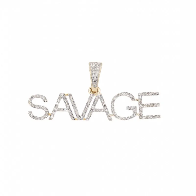 10ky Diamond Savage Pendant 0.31CTTW