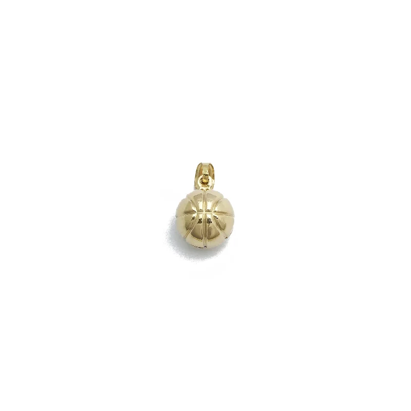 Small Basket Ball Pendant (14K)