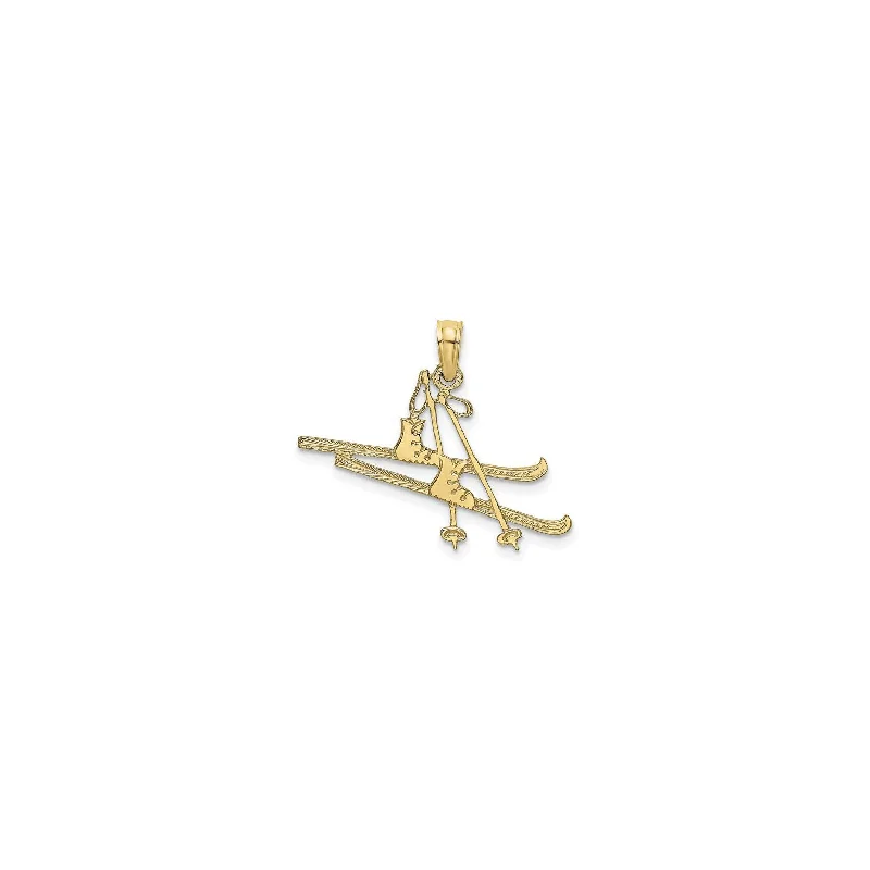 Snow Ski Equipment Pendant (14K)