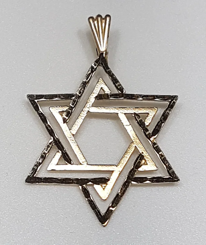 Star of David Pendant 14K