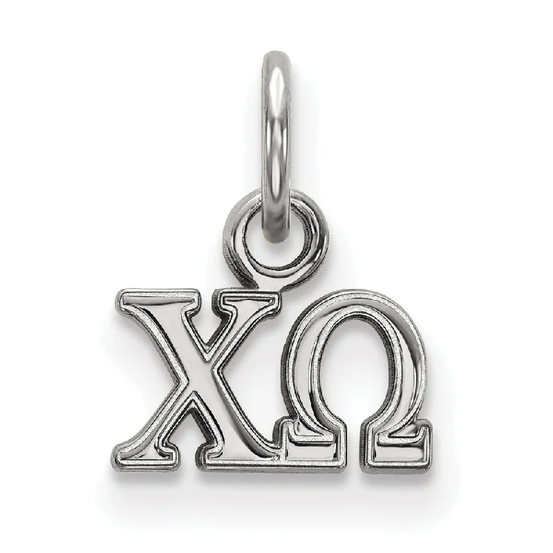 Antique - Inspired Filigree - Worked Cross Pendant Necklace for Religious CeremoniesSterling Silver Chi Omega XS (Tiny) Greek Letters Charm Antique - Inspired Filigree - Worked Cross Pendant Necklace for Religious CeremoniesSterling Silver Chi Omega XS (Tiny) Greek Letters Charm