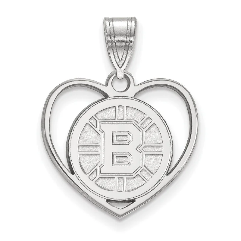 Hypoallergenic Stainless Steel Dog Tag Pendant Necklace for Active MenSterling Silver NHL Boston Bruins Heart Pendant