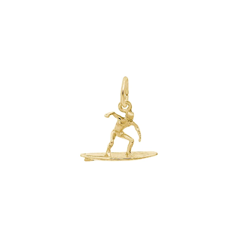 Zodiac Sign Pendant Necklace in Rose Gold for Astrology EnthusiastsSurfer Charm