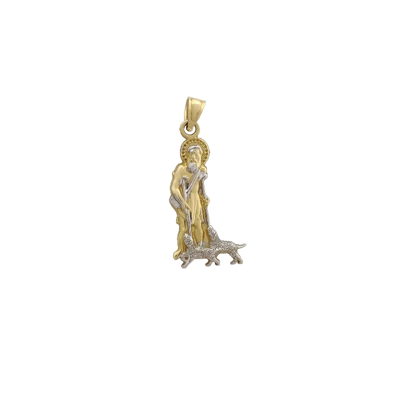 Two-Color Saint Lazarus Pendant (14K)