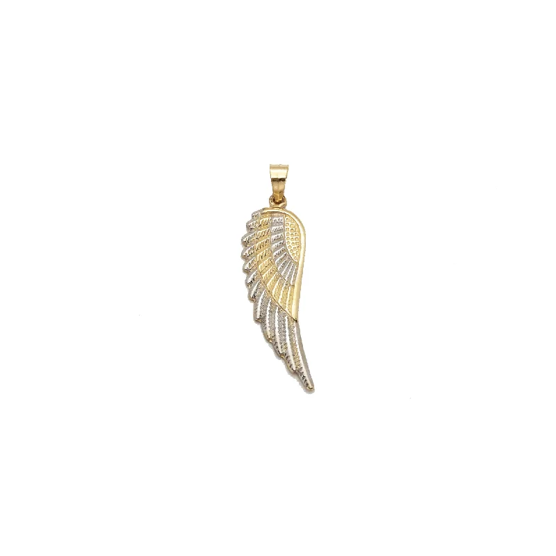 Two-Tone Angel Wing Pendant (14K)