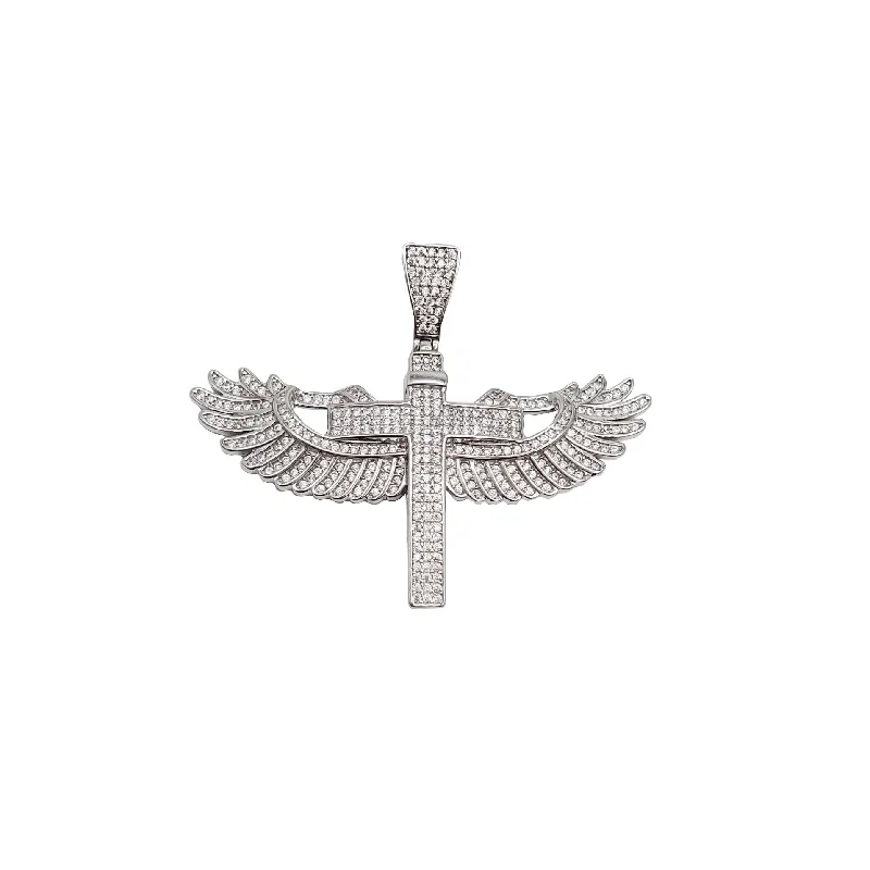 Winged Cross Pendant (Silver)