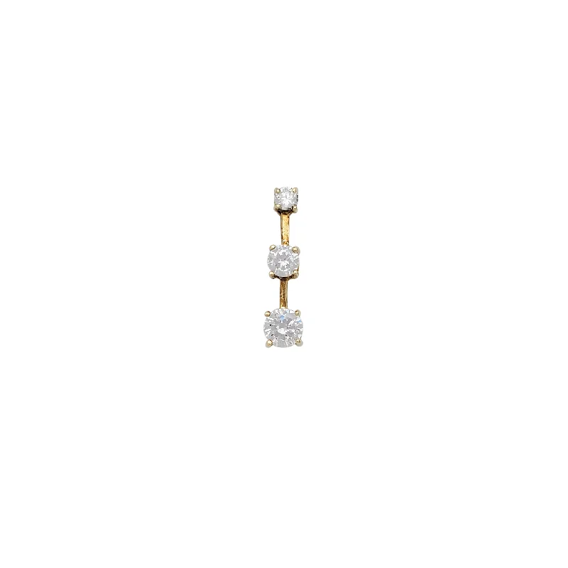 Zirconia Graduated Pendant (14K)