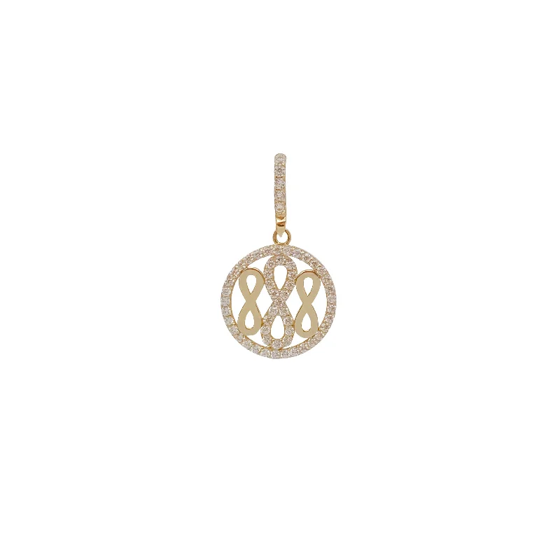 Zirconia Triple Infinity Pendant (14K)