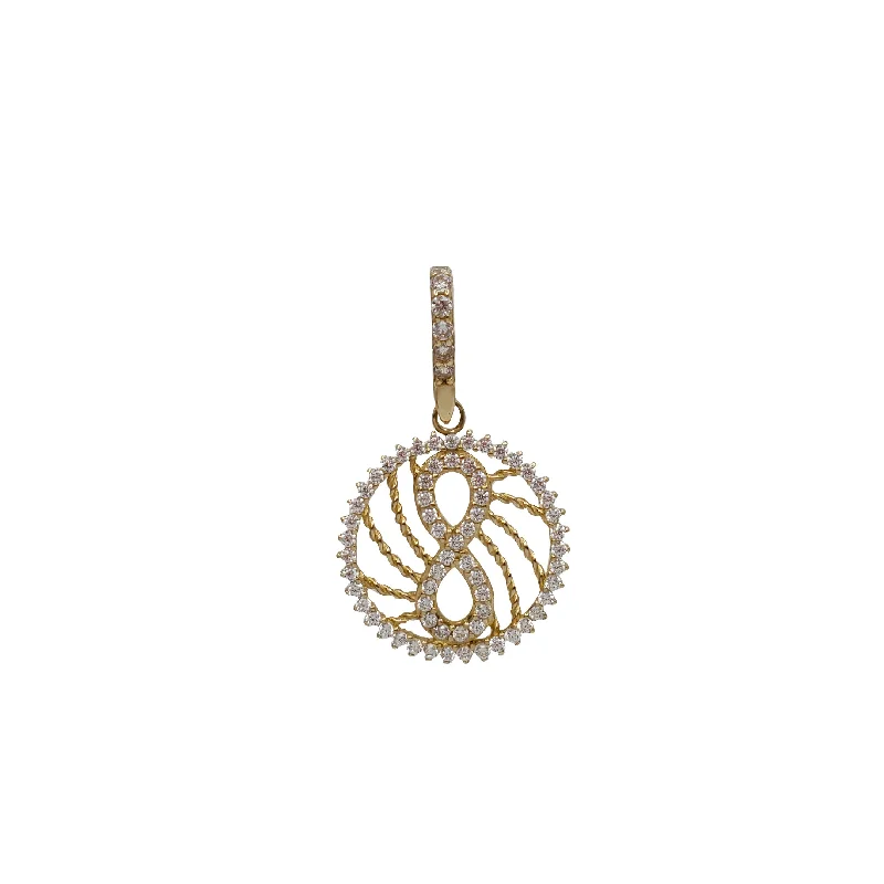 Cubic Zirconia Infinity Pendant (14K)