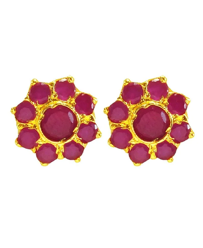 Elegant Garnet Earring