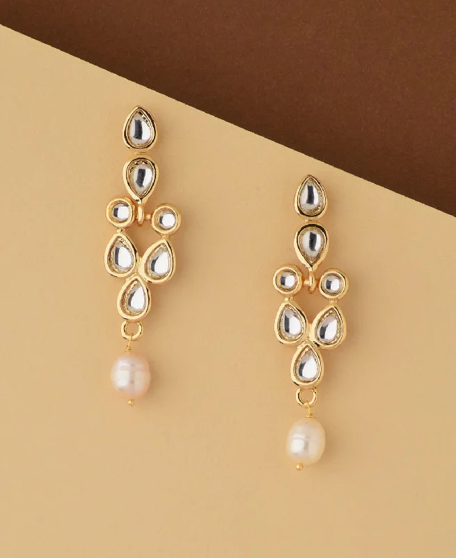 Ethnic Real Pearl Hanging Earring