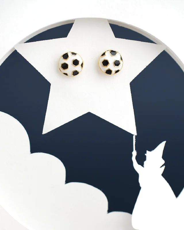 Football Style Stud Earring