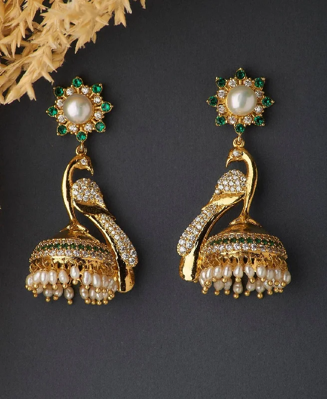 Heirloom Golden Peacock Pearl Earrings