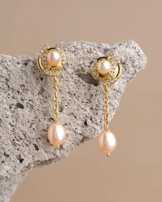 Kosavasin -Golden Sands Delight Pearl Earring