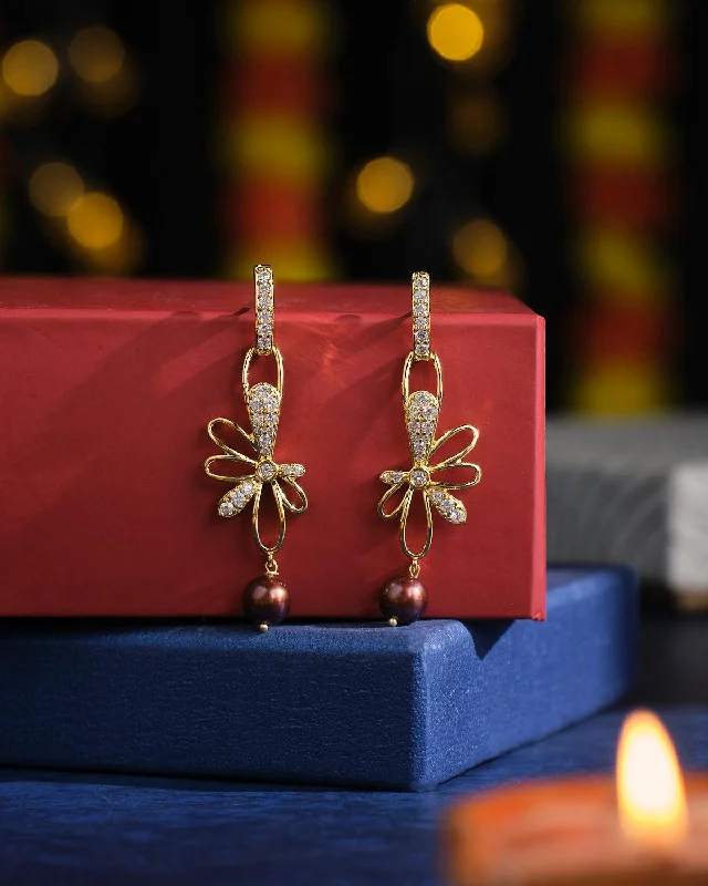 Prema raga- Love colour Pearl Earrings